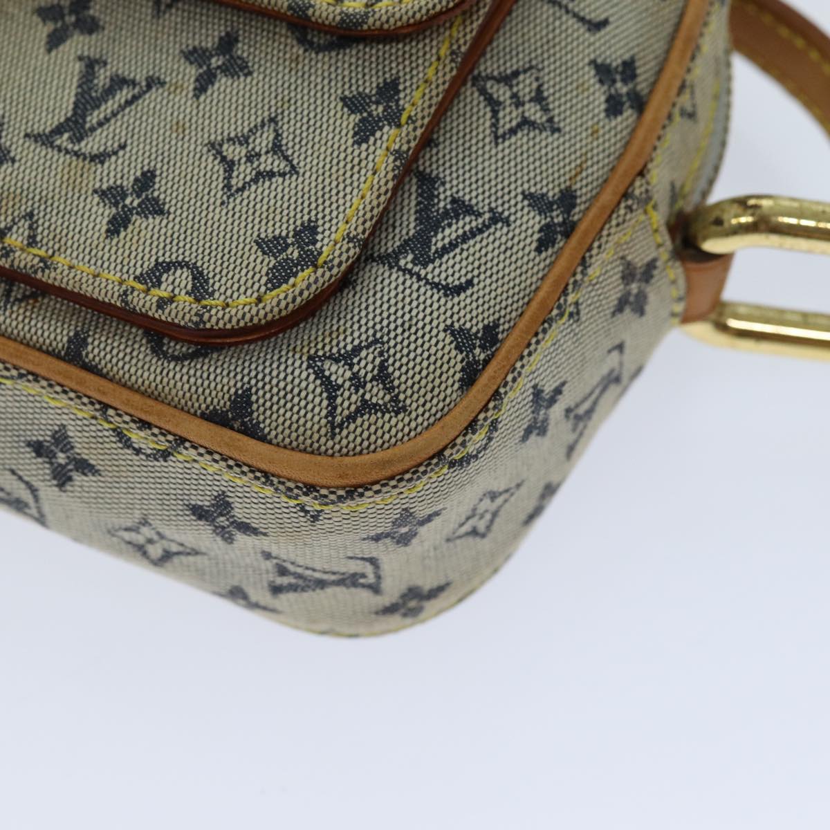 LOUIS VUITTON Monogram Mini Juliet MM Shoulder Bag Blue M92004 LV 76042