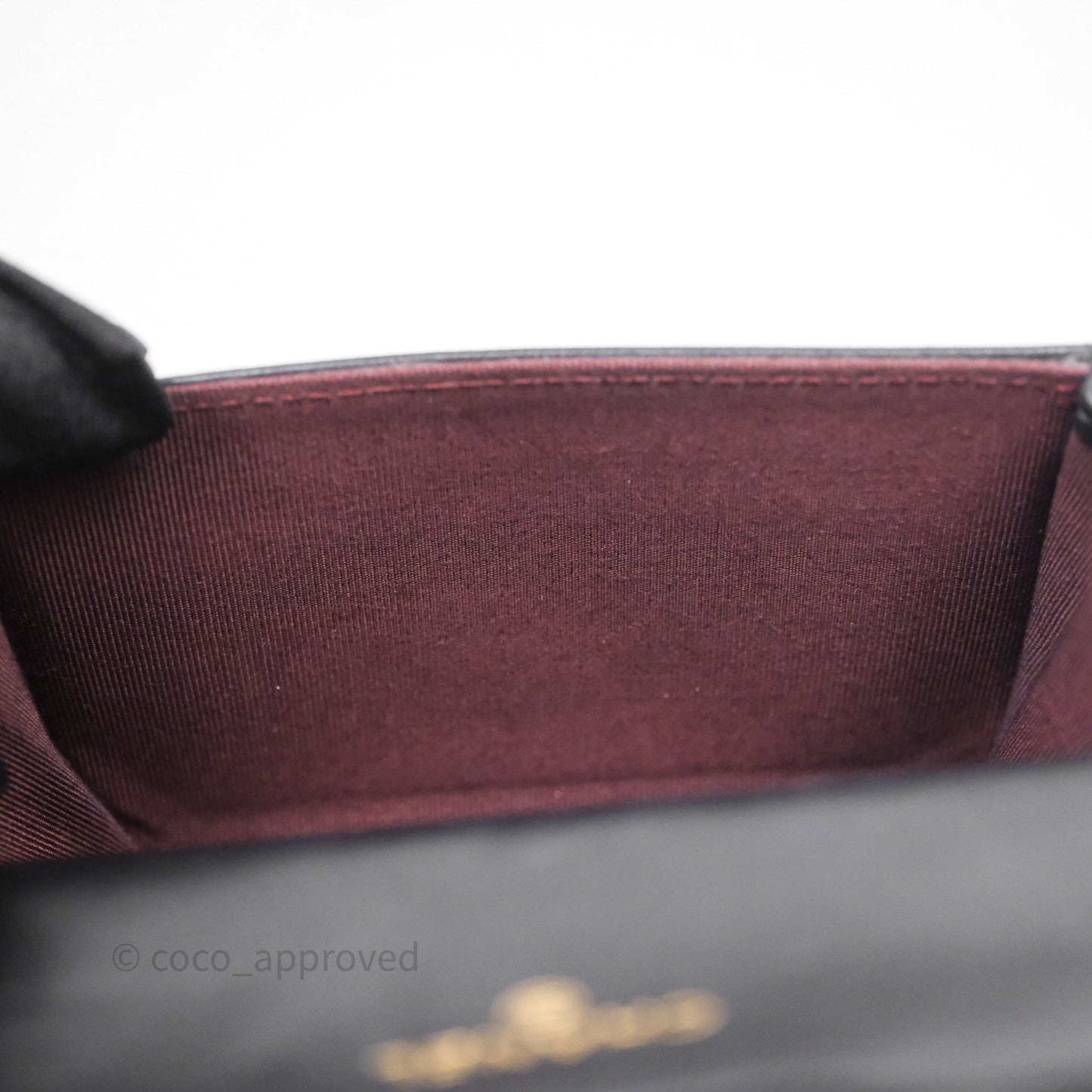 Chanel Quilted Flap Card Holder Black Lambskin Gold Hardware