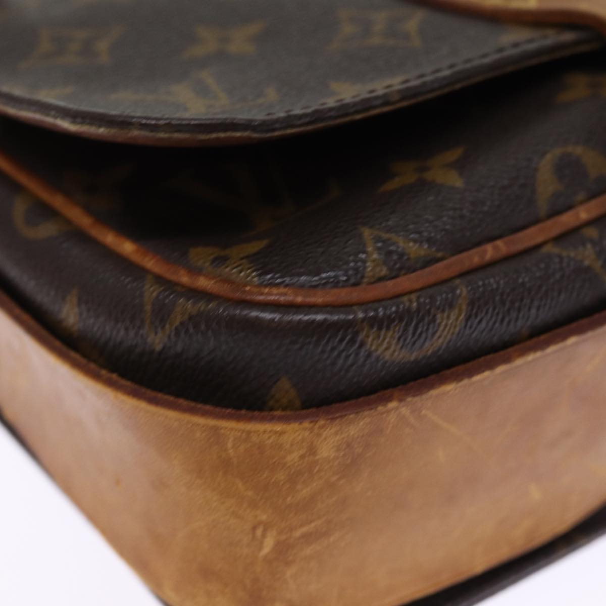 LOUIS VUITTON Monogram Cartouchiere MM Shoulder Bag M51253 LV 76044