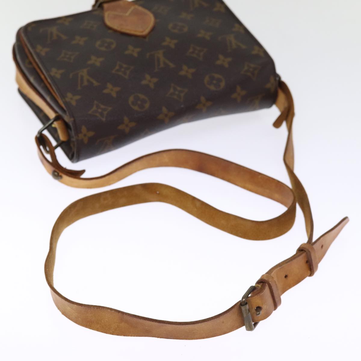 LOUIS VUITTON Monogram Cartouchiere MM Shoulder Bag M51253 LV 76044