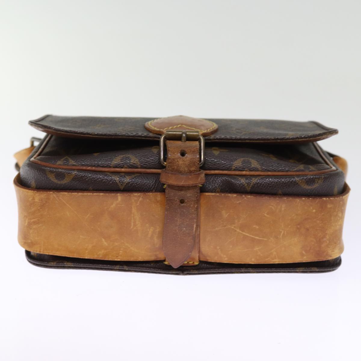 LOUIS VUITTON Monogram Cartouchiere MM Shoulder Bag M51253 LV 76044