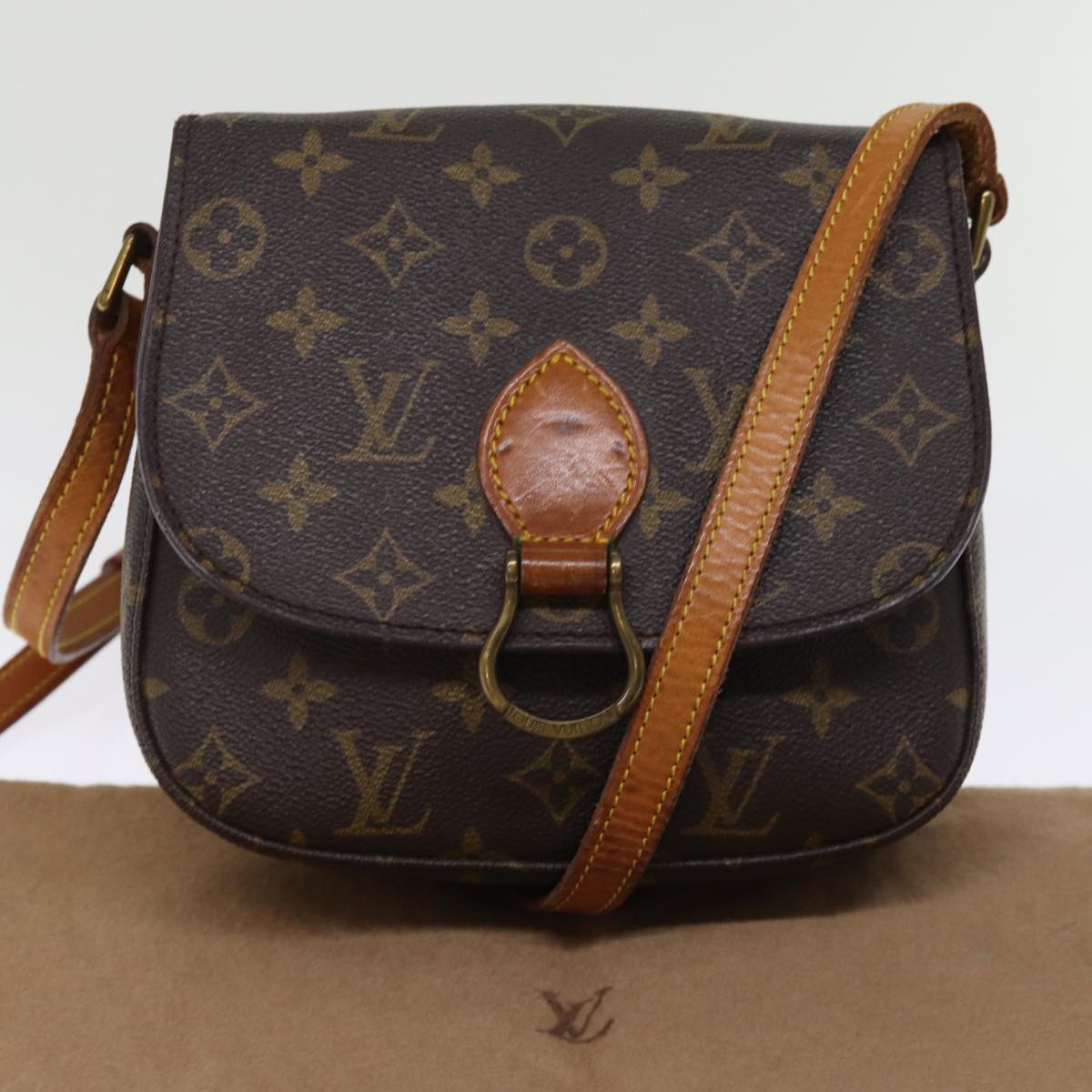 LOUIS VUITTON Monogram Saint Cloud MM Shoulder Bag M51243 LV 76046