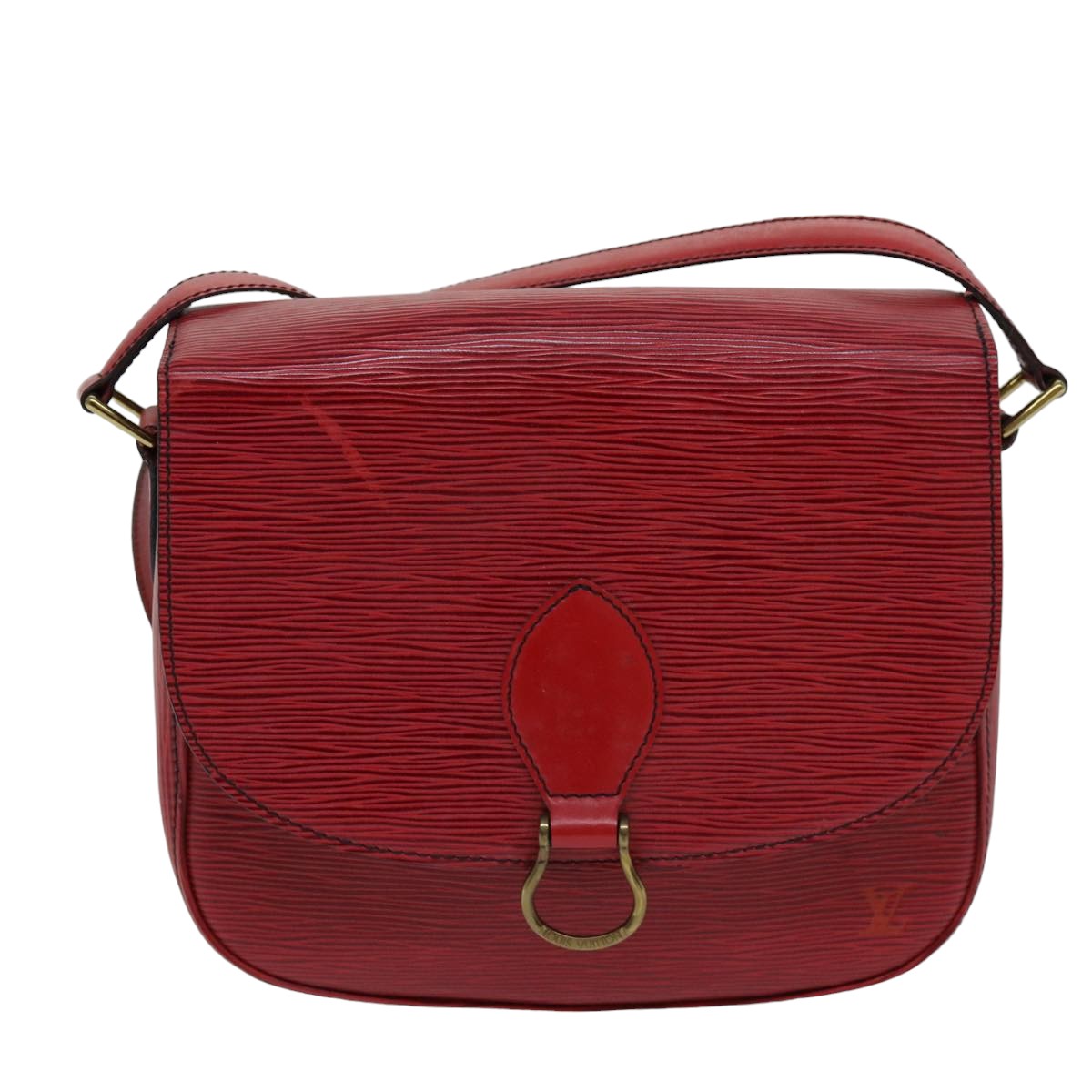 LOUIS VUITTON Epi Saint Cloud GM Shoulder Bag Red M52197 LV 76052