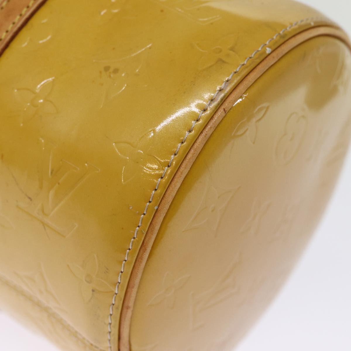 LOUIS VUITTON Monogram Vernis Bedford Hand Bag Beige M91006 LV 76054