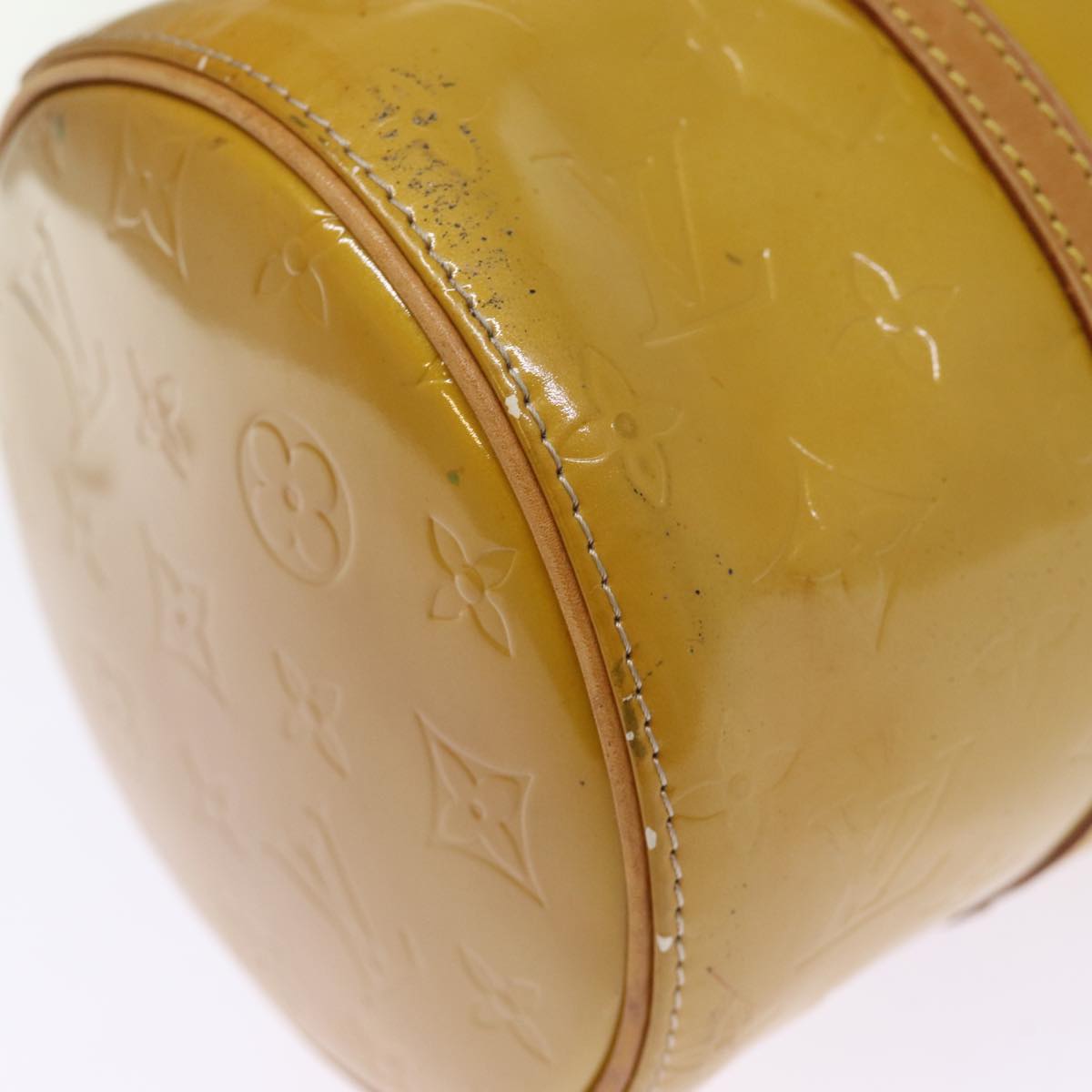 LOUIS VUITTON Monogram Vernis Bedford Hand Bag Beige M91006 LV 76054