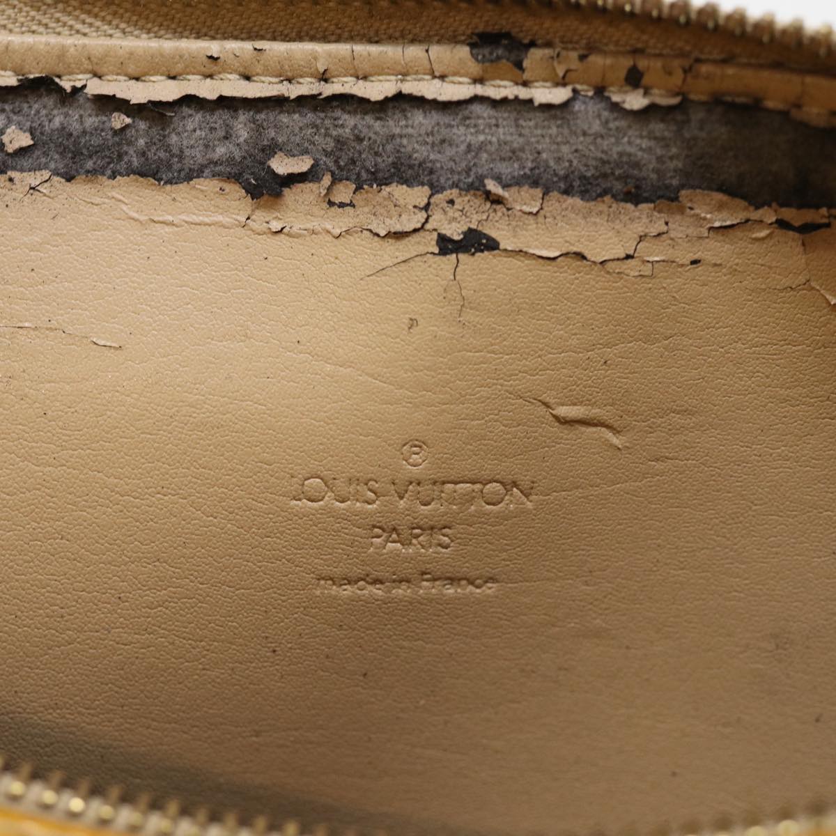 LOUIS VUITTON Monogram Vernis Bedford Hand Bag Beige M91006 LV 76054