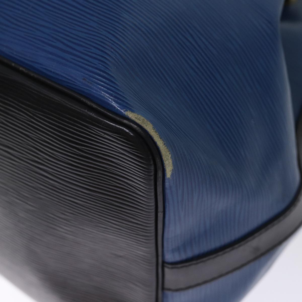 LOUIS VUITTON Epi Petit Noe Shoulder Bag Bicolor Black Blue M44152 LV 76067