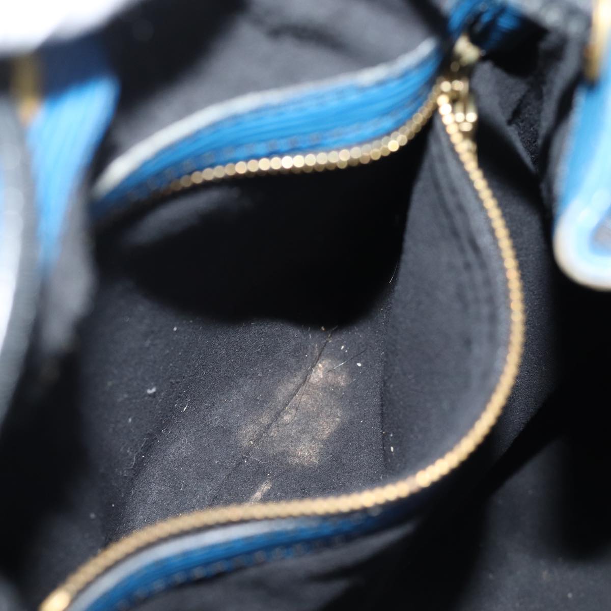 LOUIS VUITTON Epi Petit Noe Shoulder Bag Bicolor Black Blue M44152 LV 76067