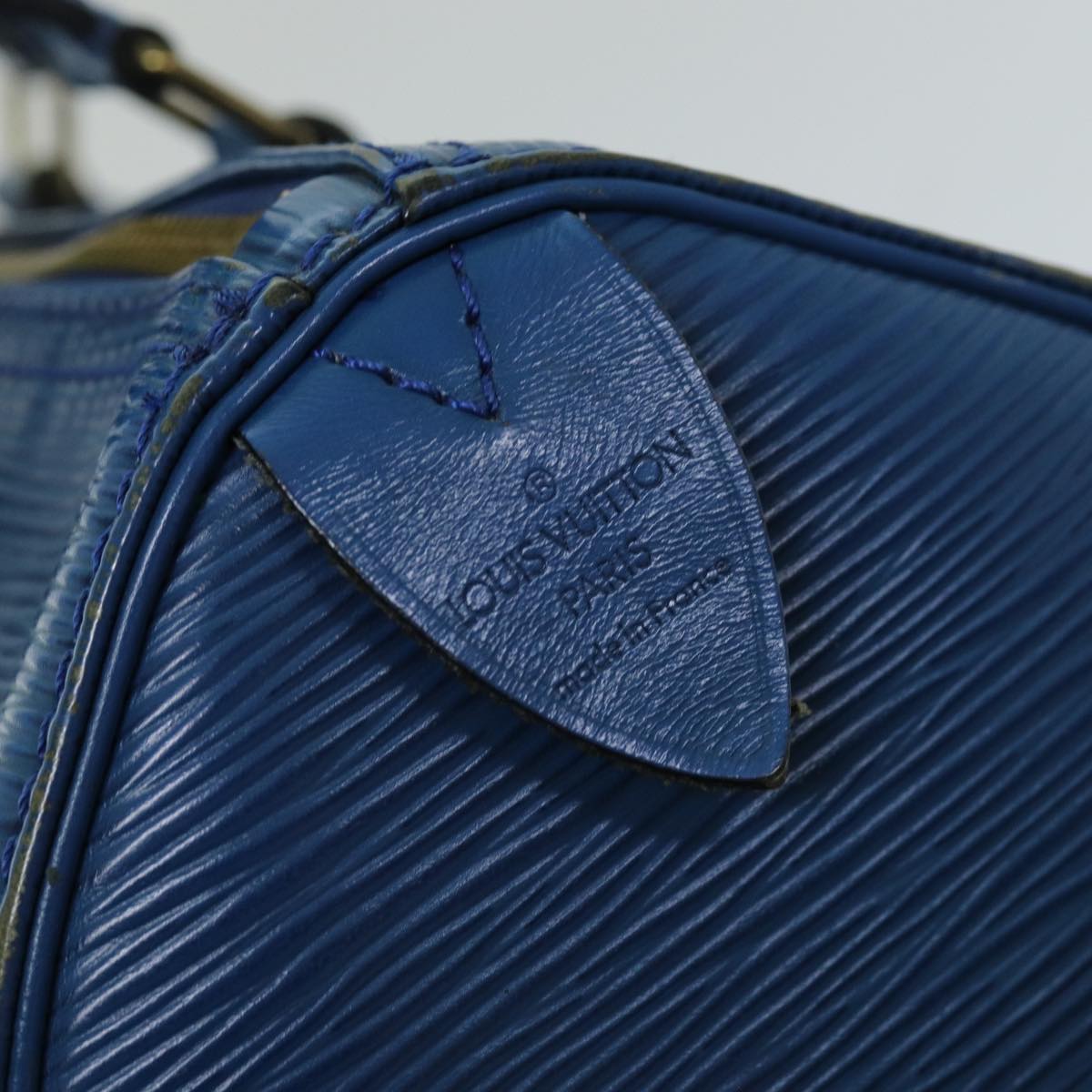 LOUIS VUITTON Epi Speedy 25 Hand Bag Toledo Blue M43015 LV 76071