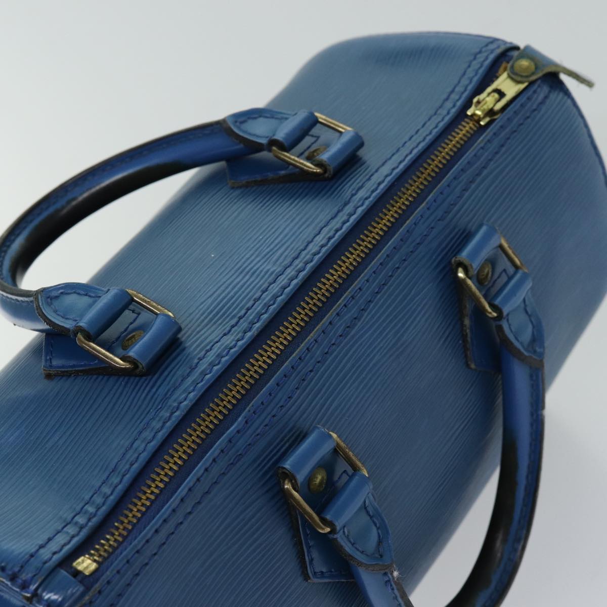 LOUIS VUITTON Epi Speedy 25 Hand Bag Toledo Blue M43015 LV 76071
