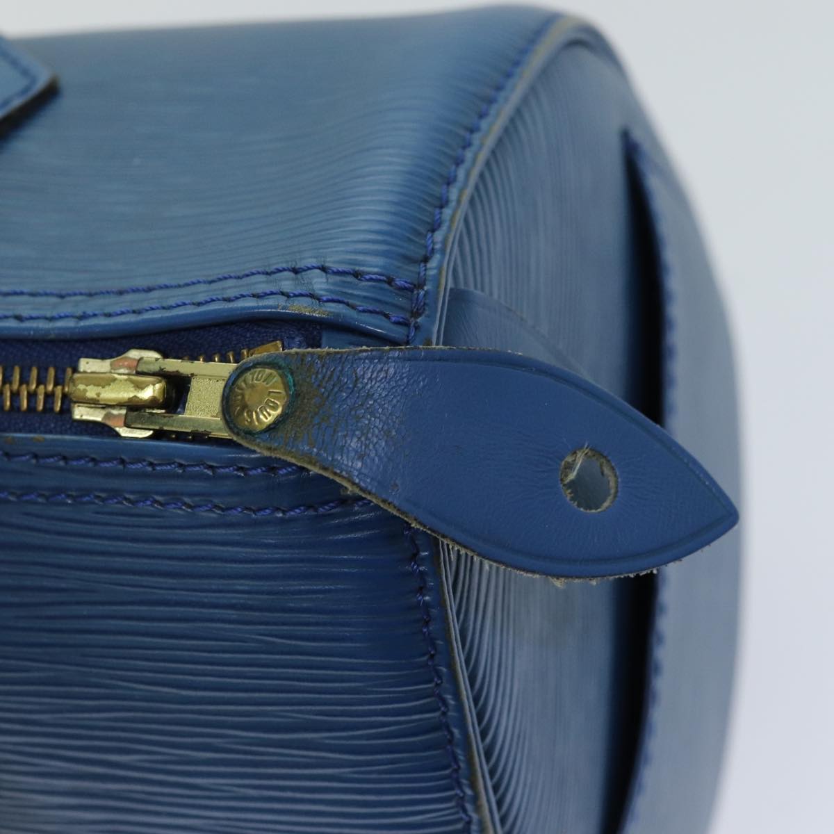 LOUIS VUITTON Epi Speedy 25 Hand Bag Toledo Blue M43015 LV 76071