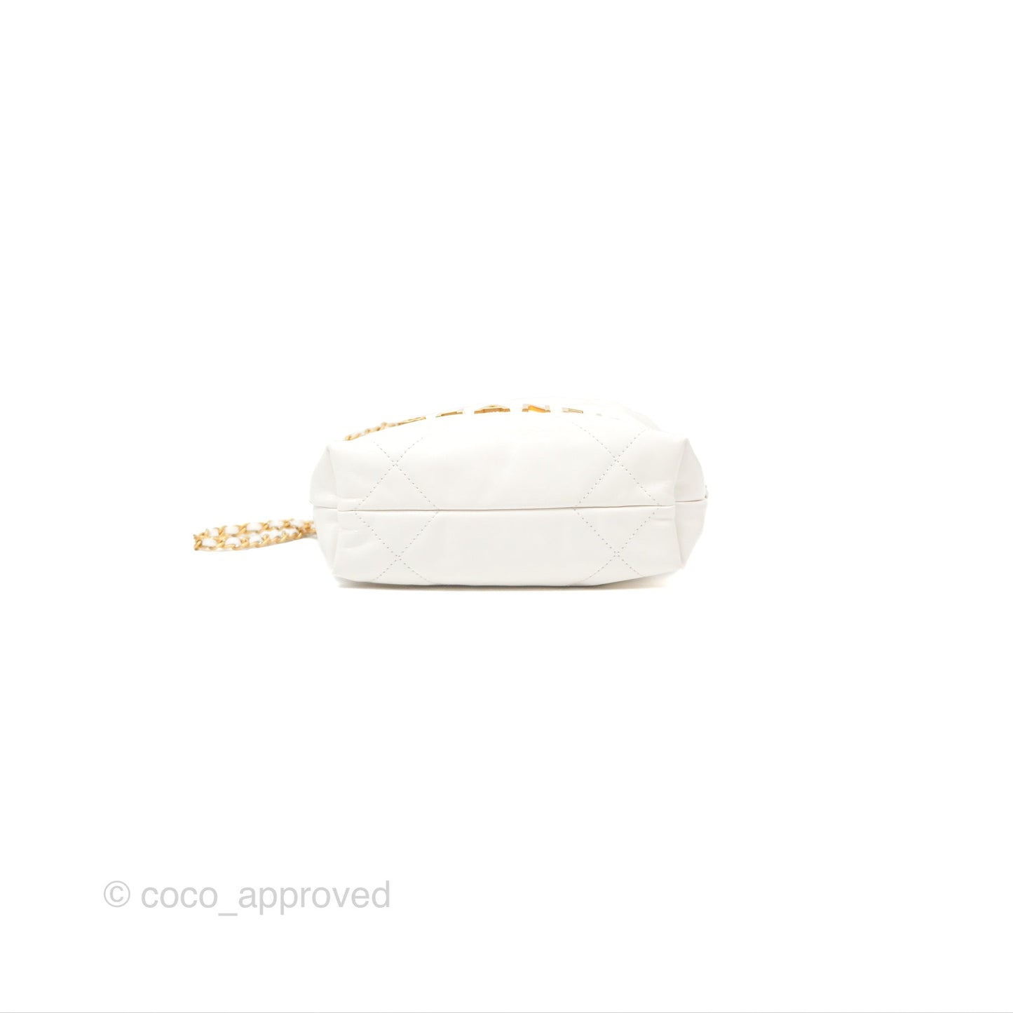 Chanel 22 Mini Bag White Crumpled Calfskin