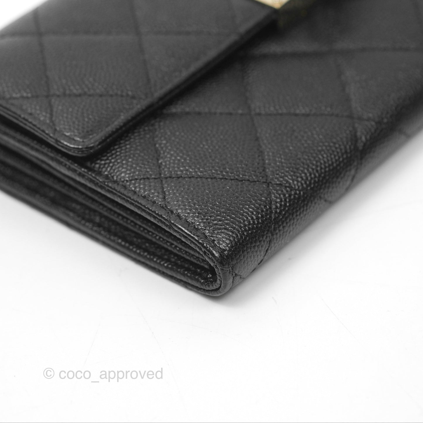 Chanel Golden Class Black Caviar Wallet Gold Hardware
