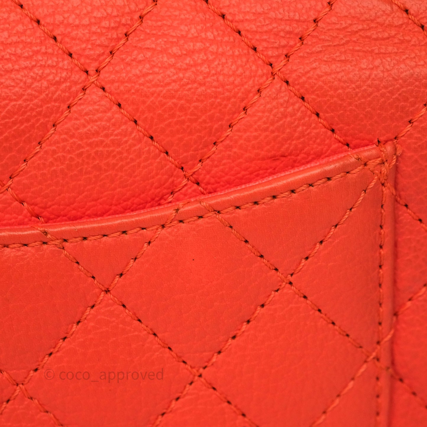 Chanel Mini Reissue 224 Tangerine Orange Goatskin Silver Hardware