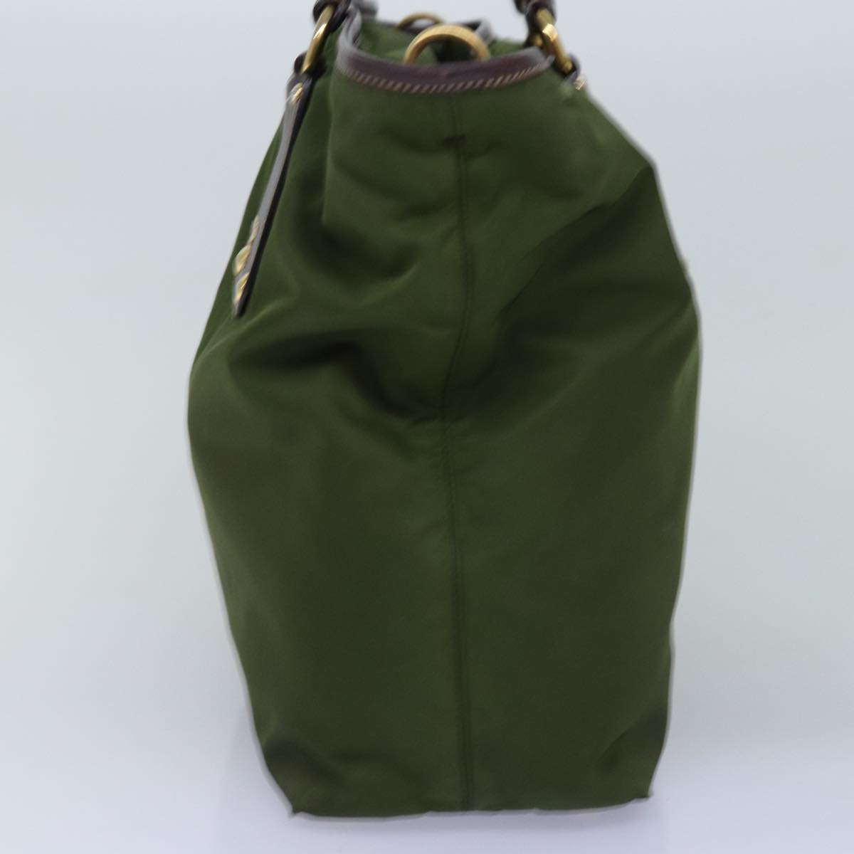 Luxury PradaHand Bag Nylon 2way Khaki 76128