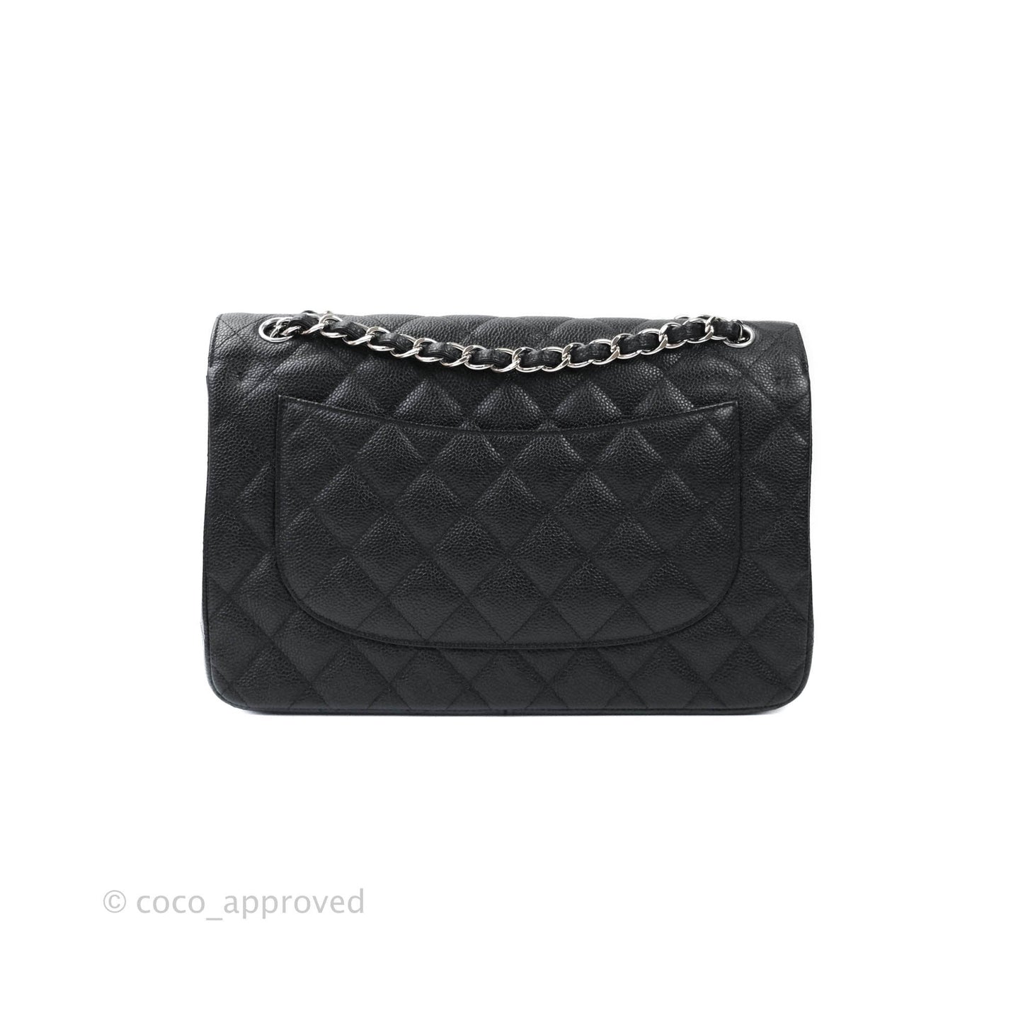 Chanel Jumbo Double Flap Black Caviar Silver Hardware⁣⁣