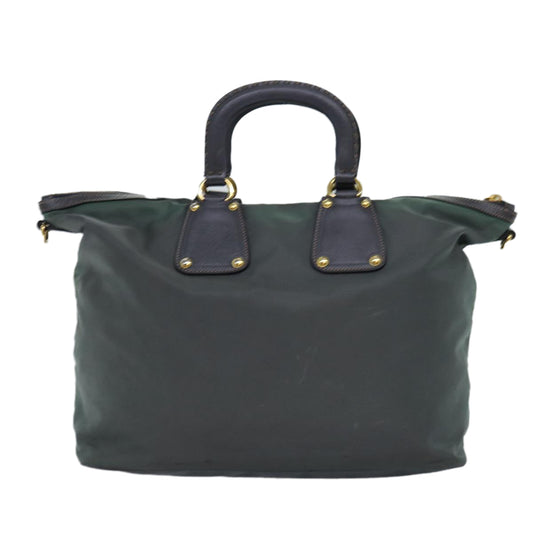Luxury PradaHand Bag Nylon 2way Green 76129