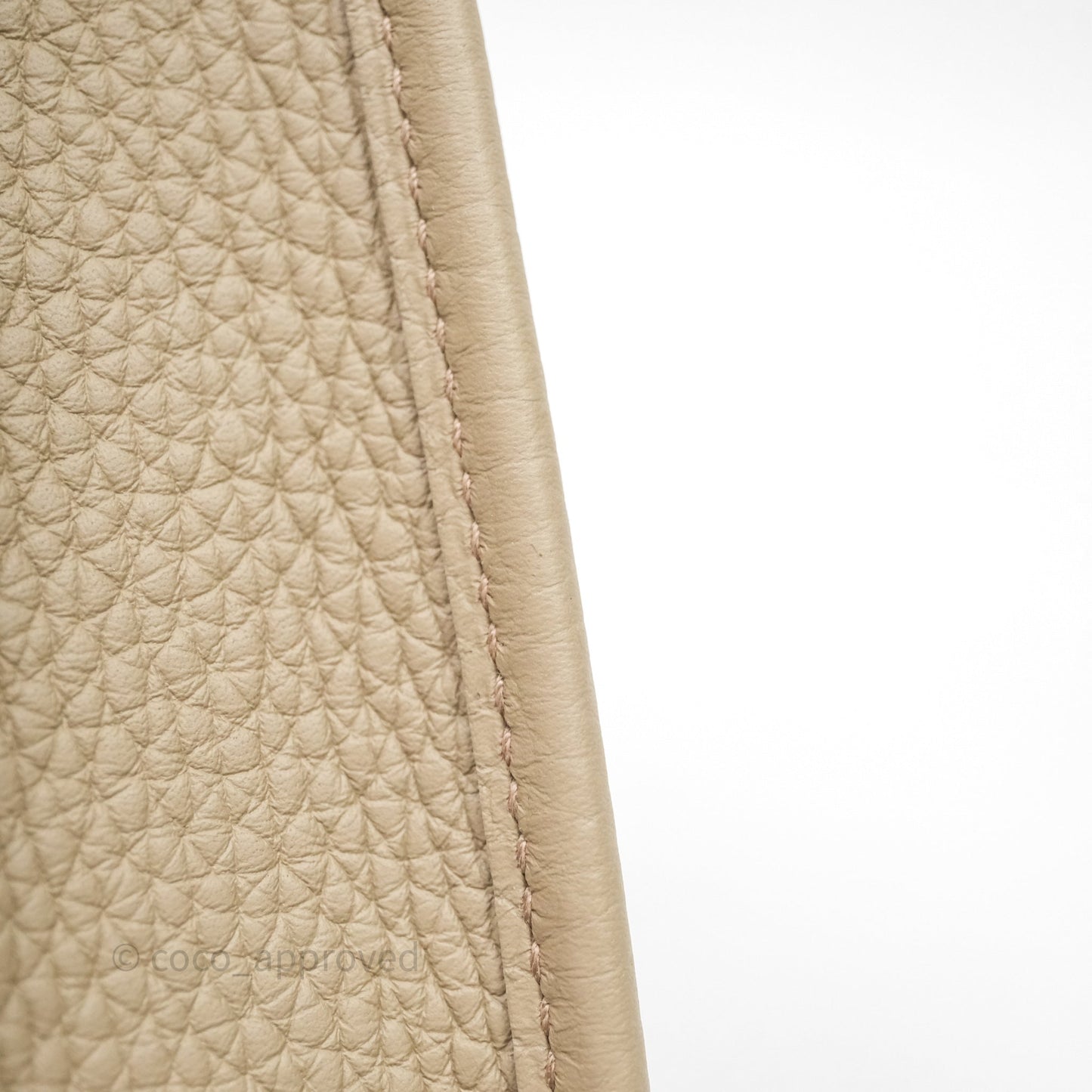 Hermès Mini Evelyne 16 Beige Marfa 8Q Clemence Gold Hardware