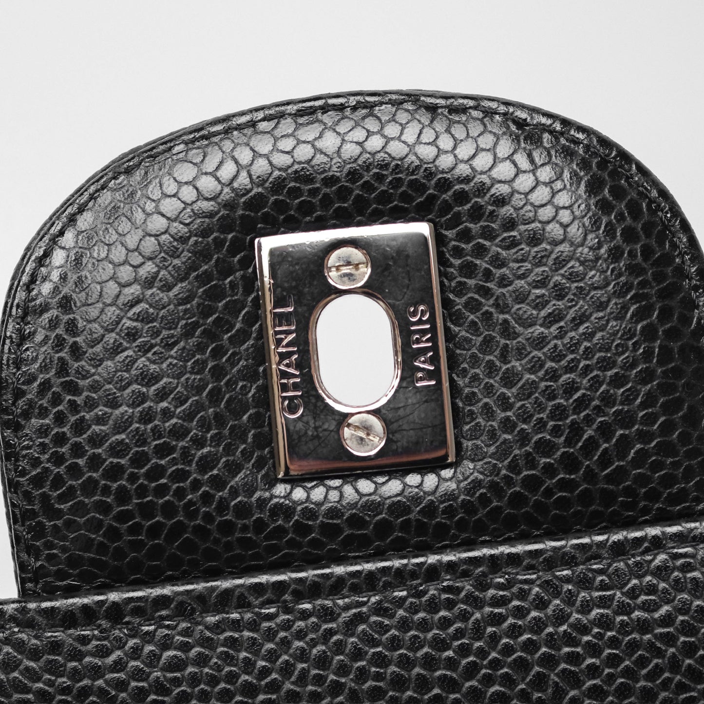 Chanel Maxi Single Flap Quilted Black Caviar Silver Hardware