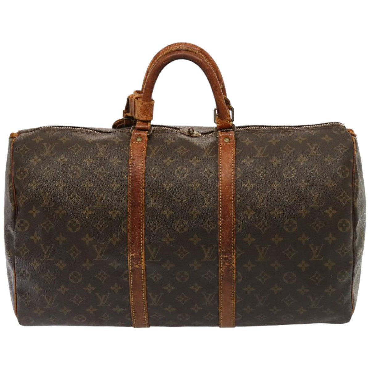 LOUIS VUITTON Monogram Keepall 50 Boston Bag M41426 LV 76152