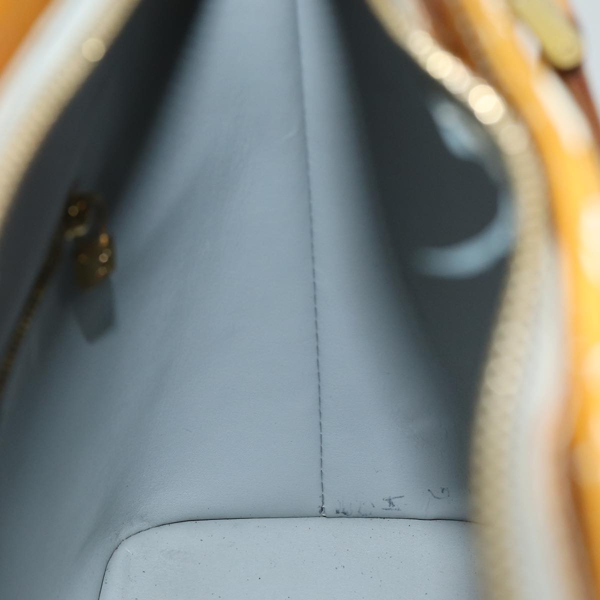LOUIS VUITTON Monogram Vernis Houston Hand Bag Gris M91053 LV 76153