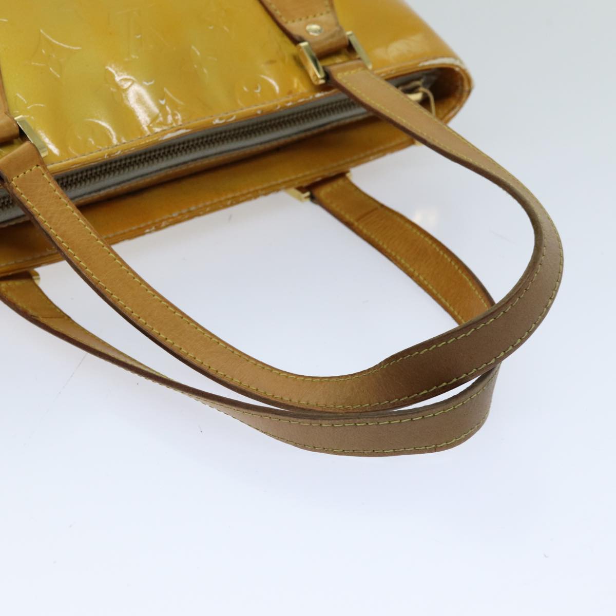 LOUIS VUITTON Monogram Vernis Houston Hand Bag Gris M91053 LV 76153