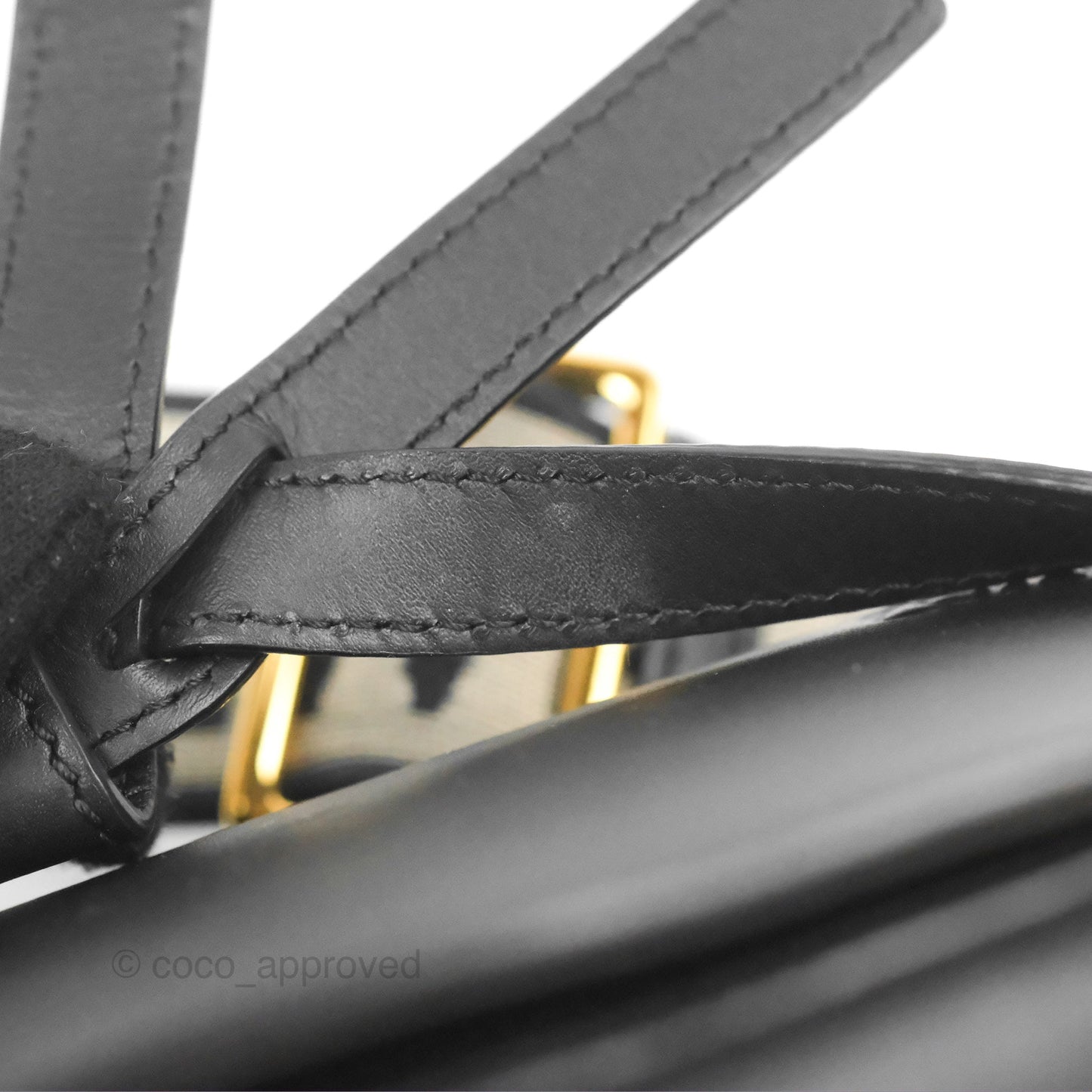 Loewe Mini Gate Dual Bag in Soft Calfskin & Jacquard Strap Black