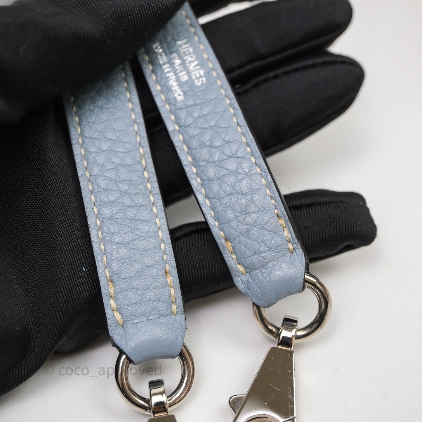 Hermès Kelly 28 Bleu Lin J7 Togo Palladium Hardware