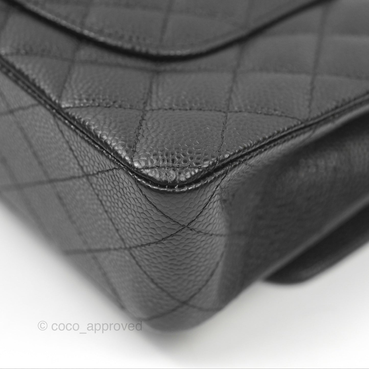 Chanel Classic M/L Medium Flap Quilted Black Caviar Gold Hardware