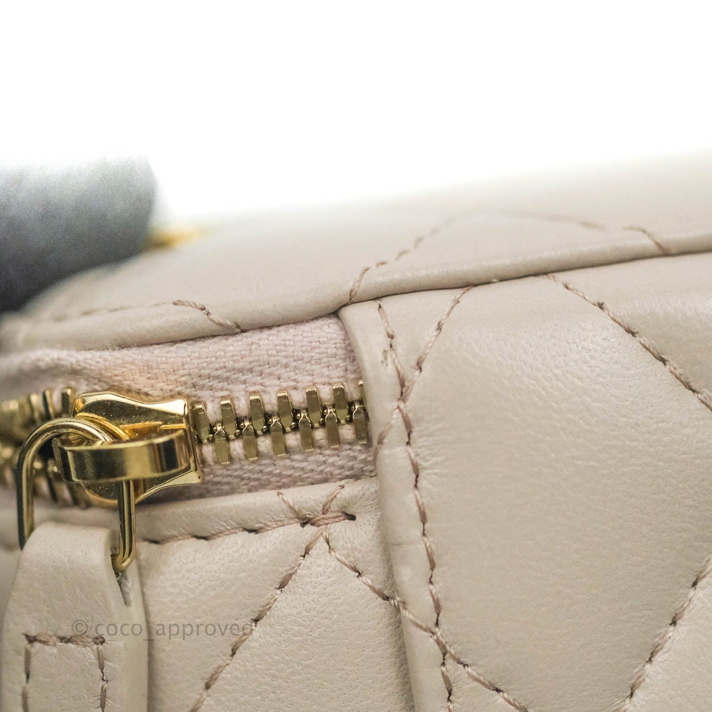Chanel Classic Mini Pearl Crush Vanity With Chain Lilac Pink Lambskin Aged Gold Hardware