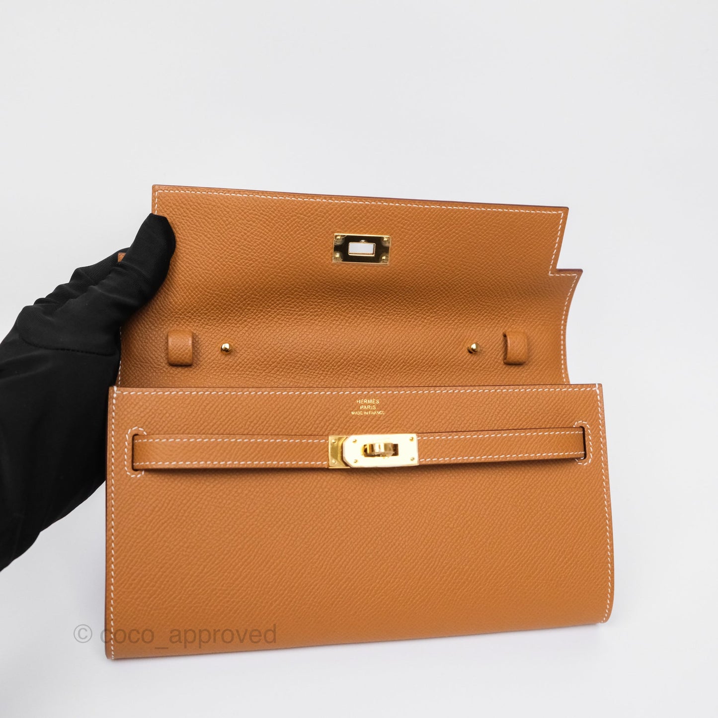 Hermès Kelly To Go Wallet Gold 37 Epsom Gold Hardware