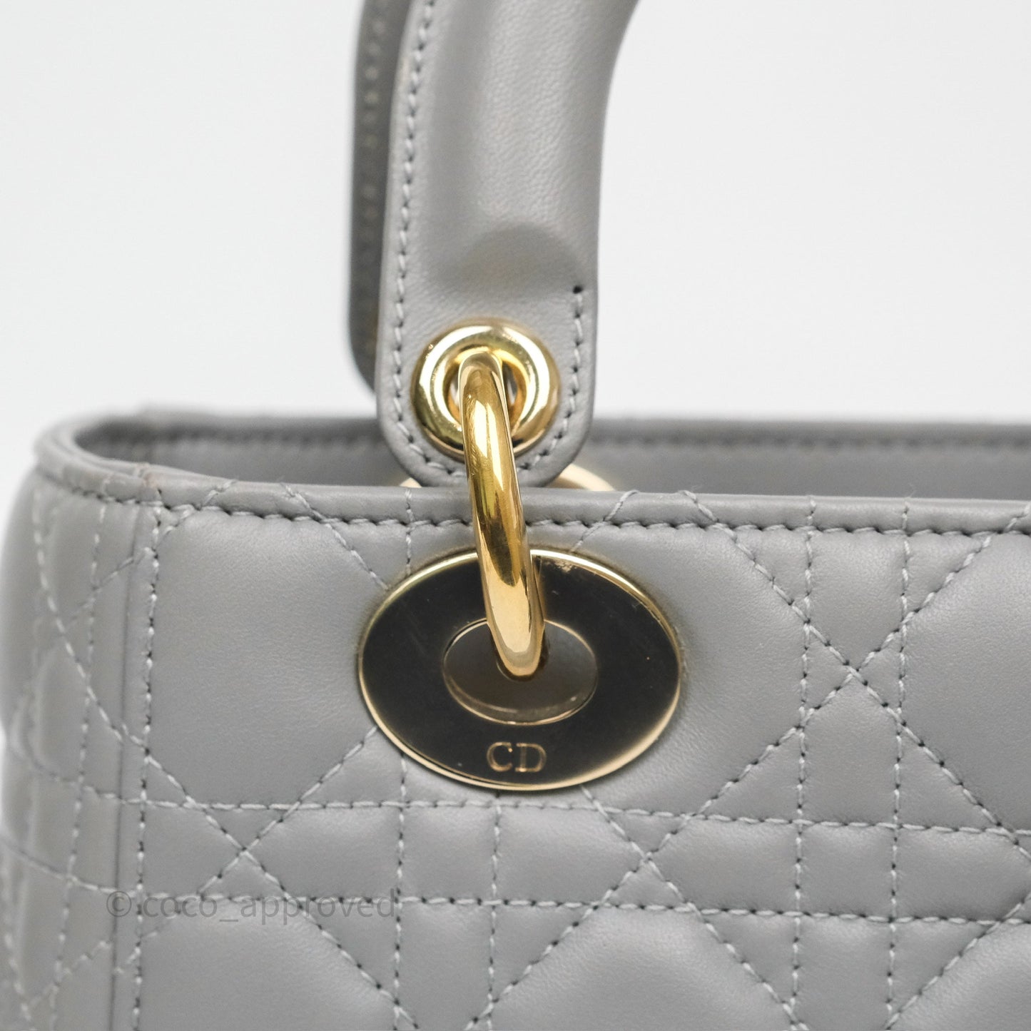 Dior Lady Dior My ABCDior Grey Lambskin Cannage