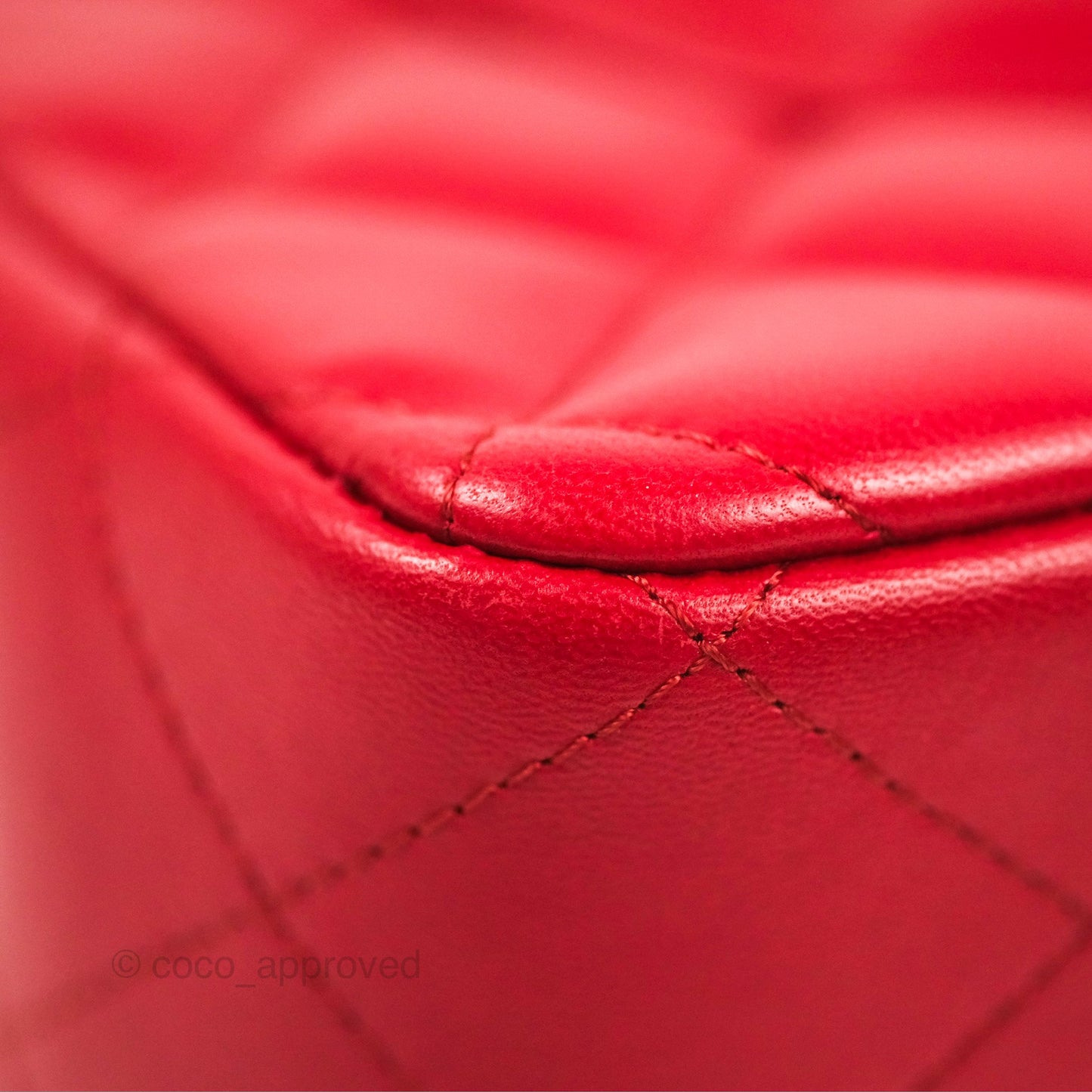 Chanel Jumbo Double Flap Red Lambskin Silver Hardware⁣⁣