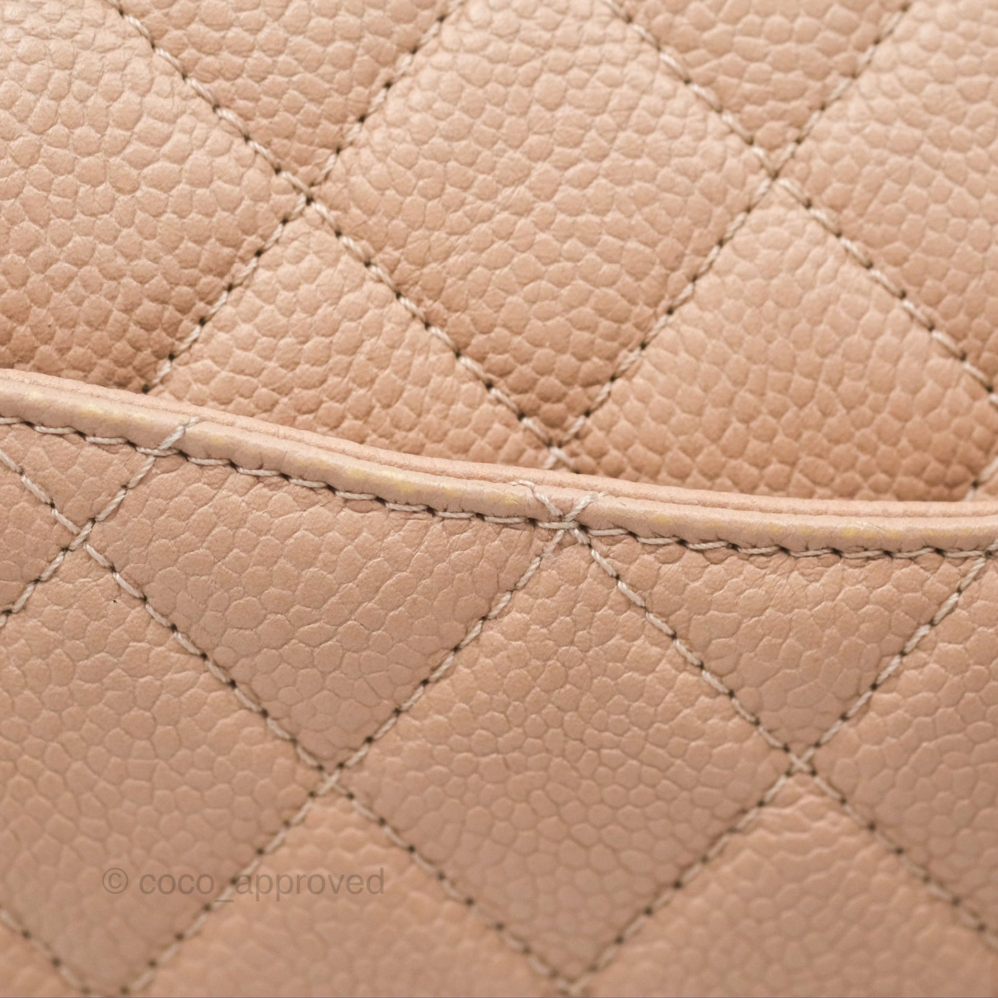 Chanel Quilted Medium CC Filigree Flap Beige Black Caviar