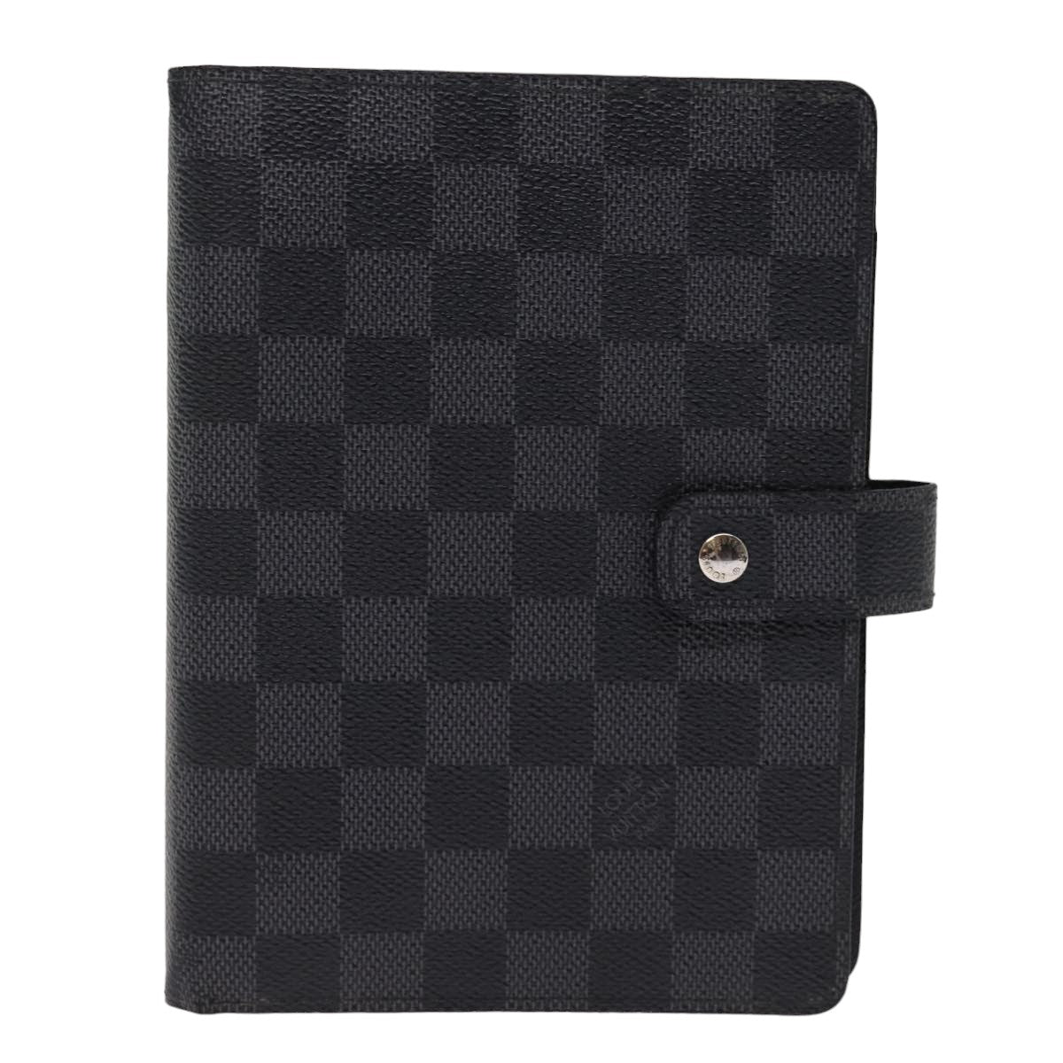 LOUIS VUITTON Damier Graphite Agenda MM Day Planner Cover R20242 LV 76213