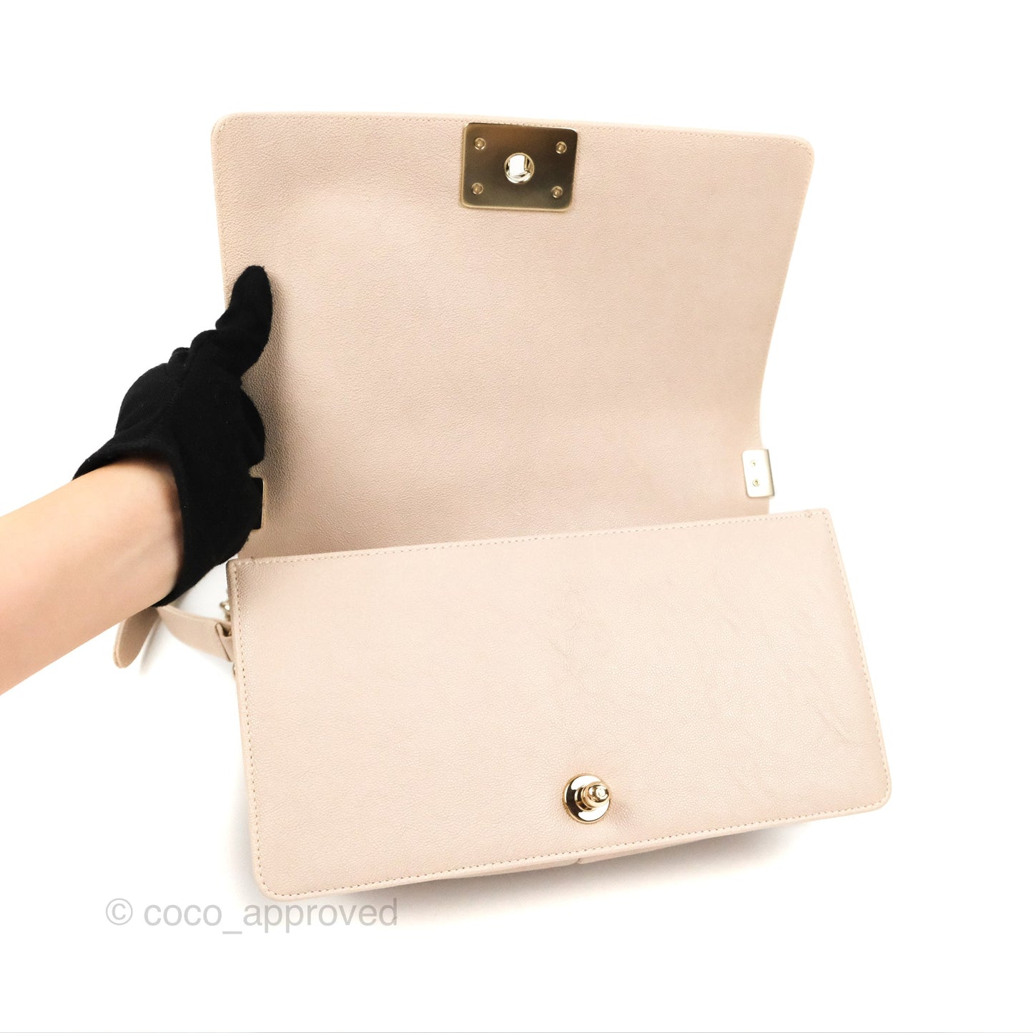 Chanel Quilted Medium Boy Dusty Pink Caviar Gold Hardware