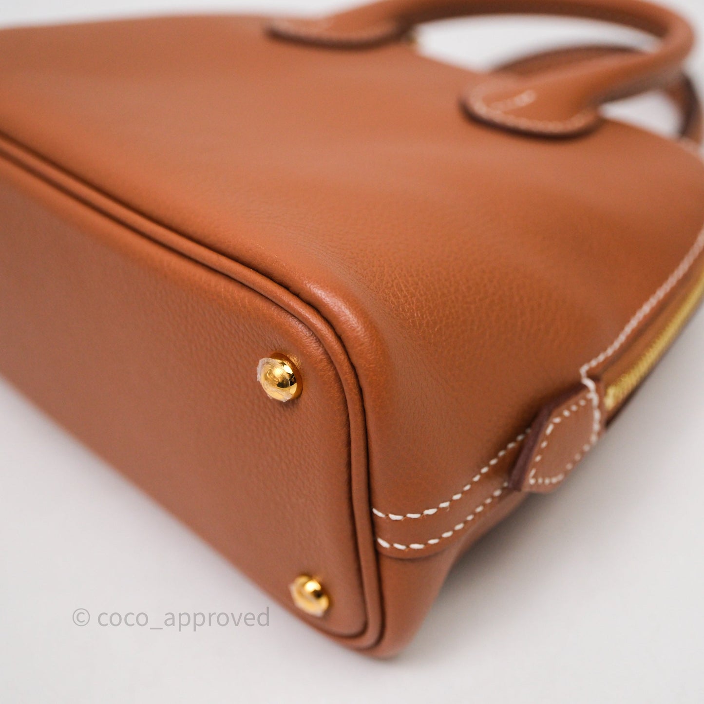 Hermès Bolide Mini 1923 Gold Evercolor Gold Hardware