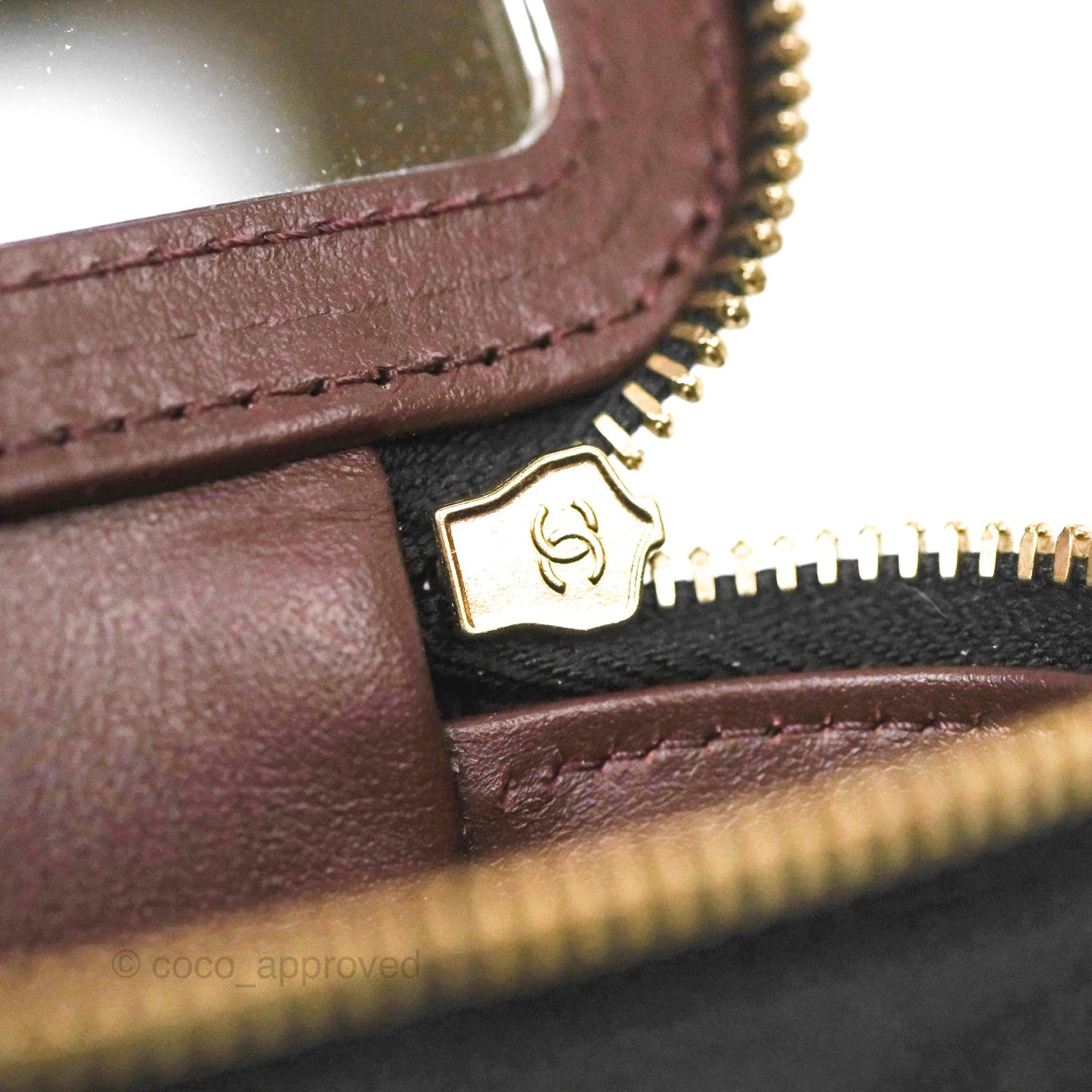 Chanel Classic Mini Vanity With Chain Black Caviar Gold Hardware
