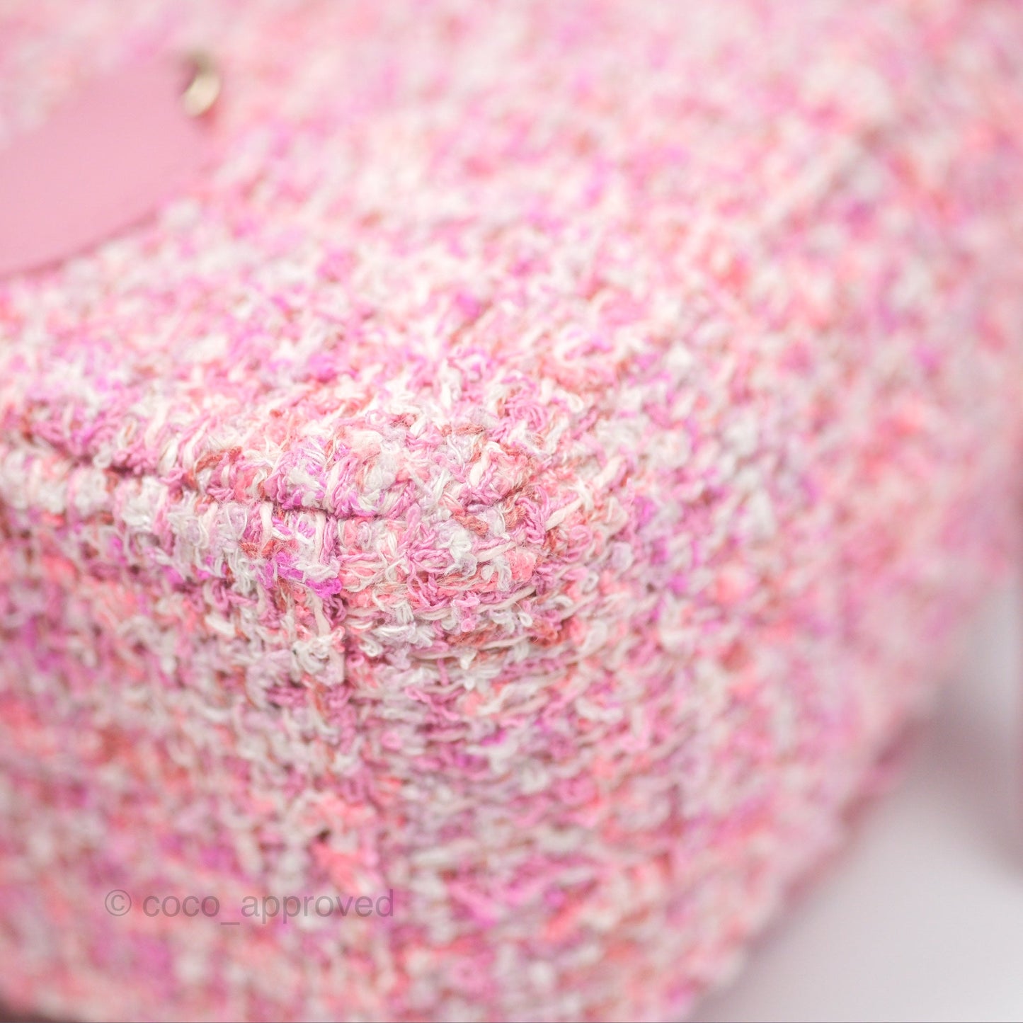 Chanel Classic Mini Backpack Pink Tweed Gold Hardware