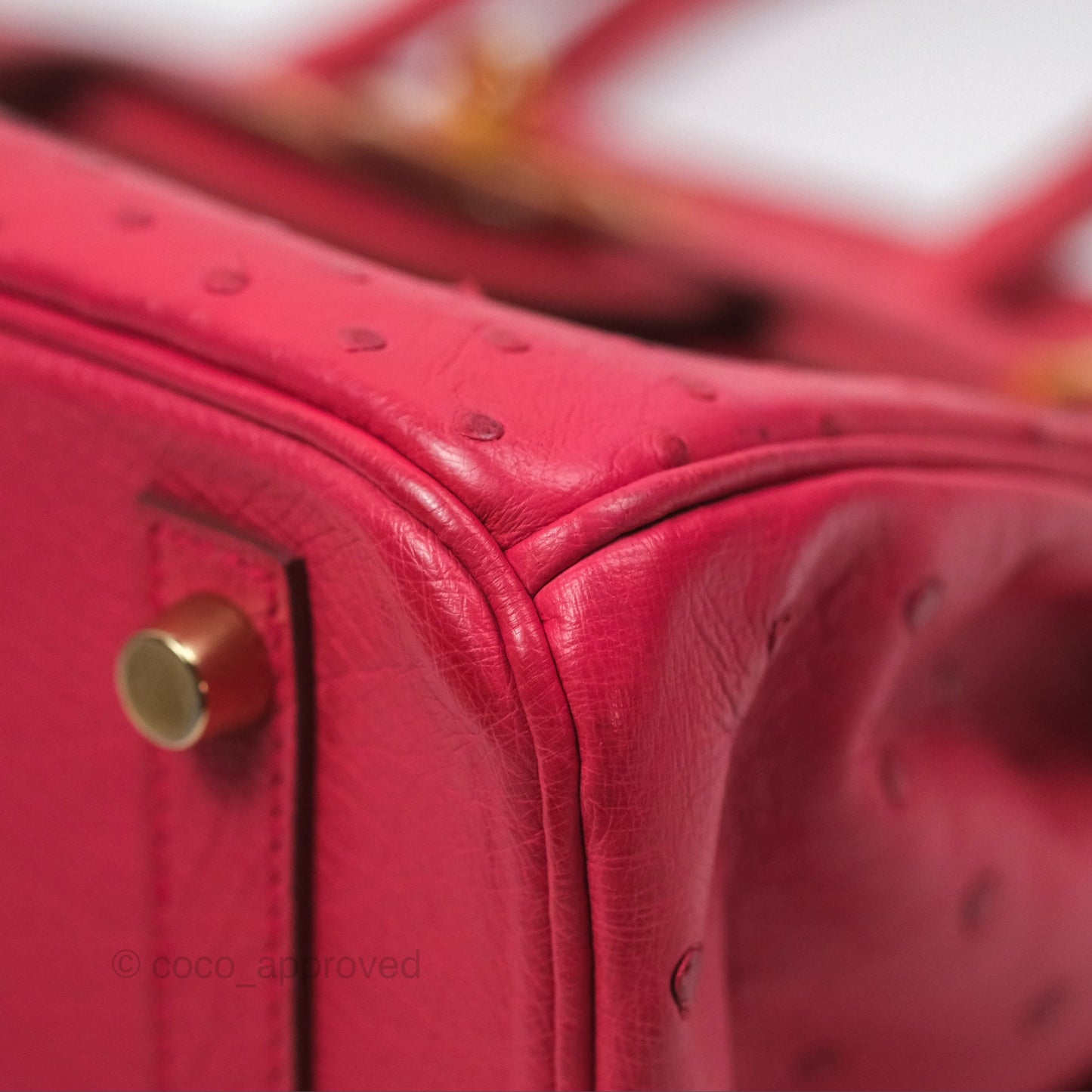 Hermès Birkin Retourne 30 Bougainvillea Ostrich Gold Hardware