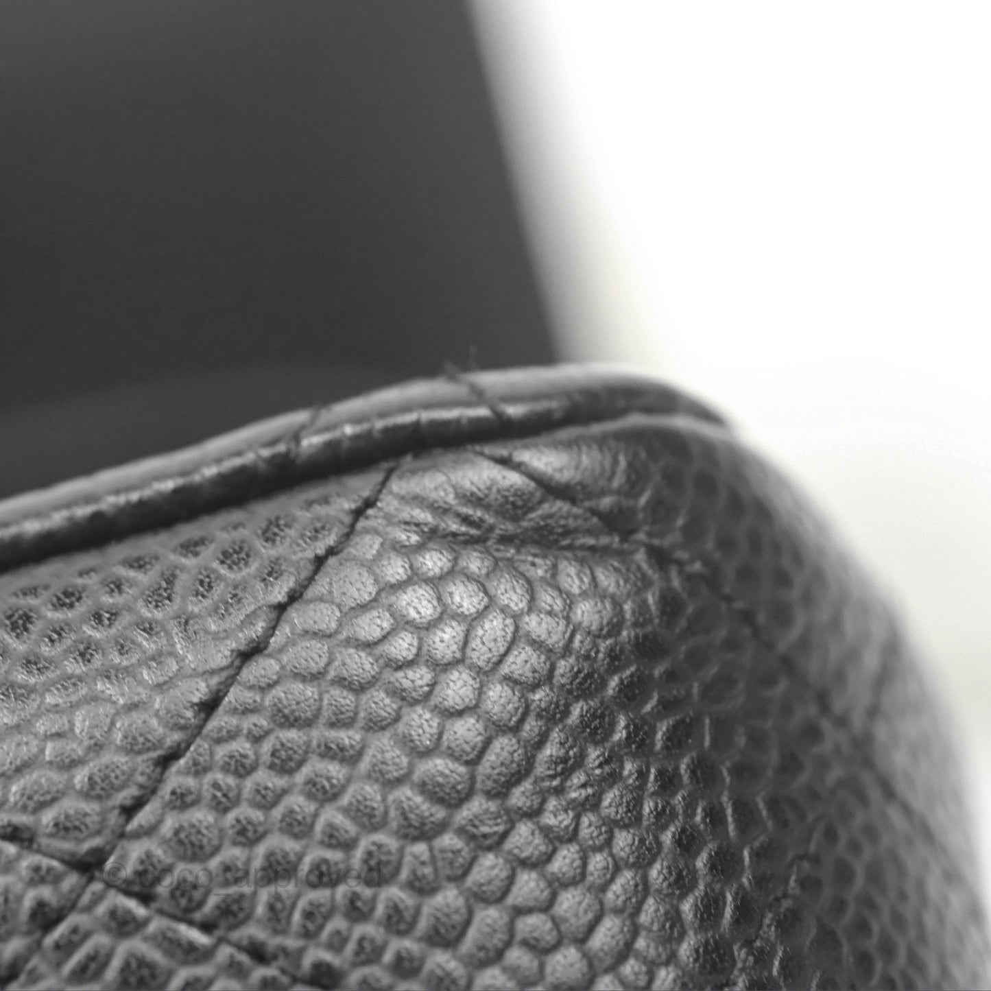 Chanel Classic M/L Medium Flap Quilted Black Caviar Silver Hardware