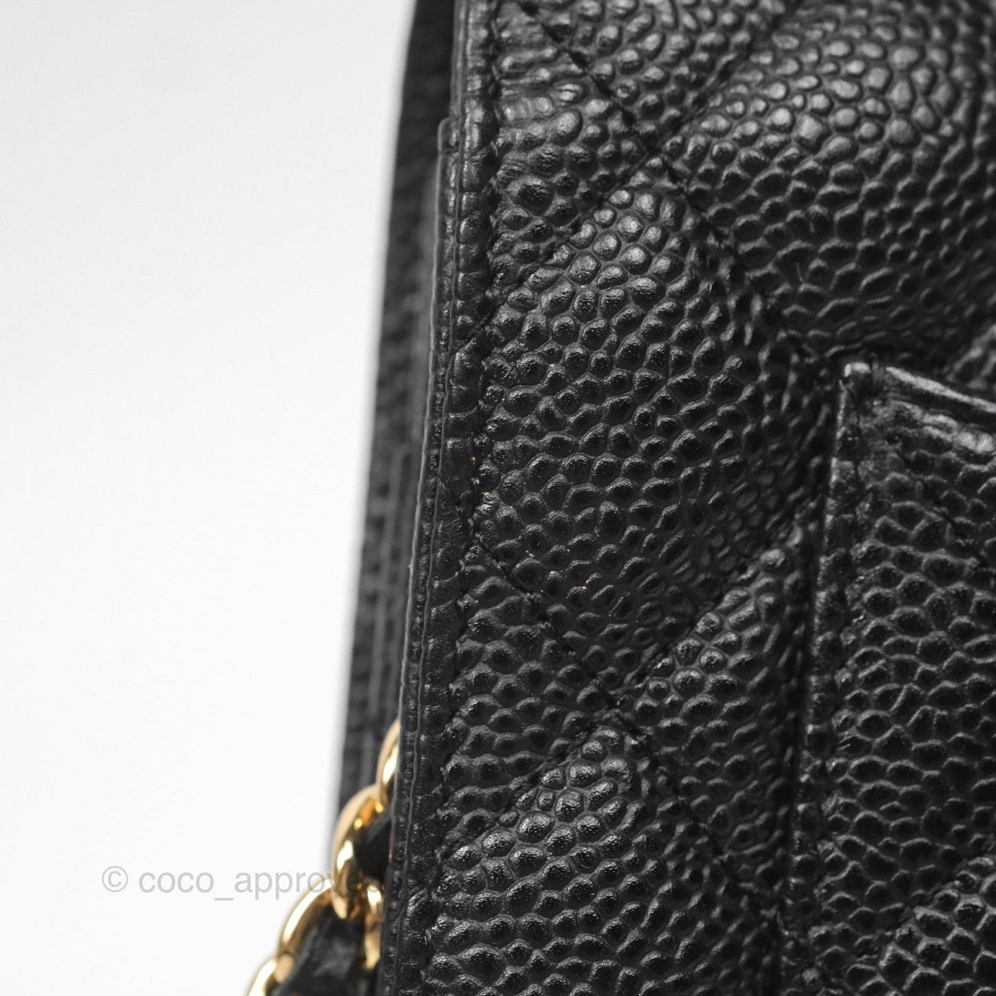 Chanel Classic Wallet On Chain WOC Quilted Black Caviar Gold Hardware