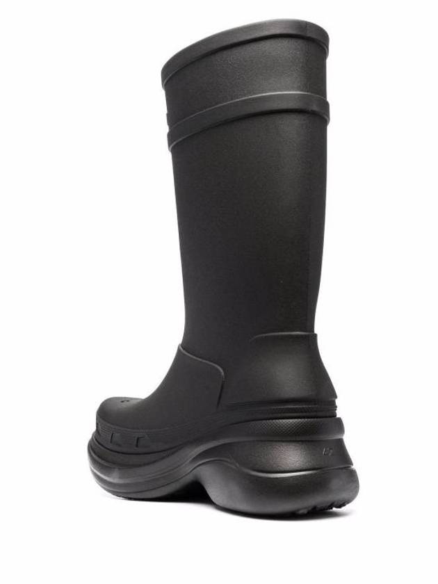 Luxury Balenciaga Crocs Rain Boots Black