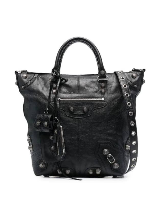 Luxury Balenciaga Le Cagole Medium Tote Bag Black