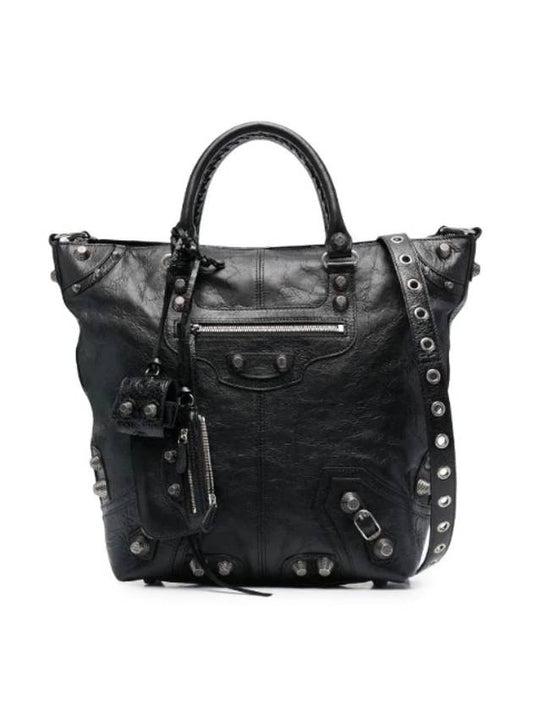 Luxury Balenciaga Le Cagole Medium Tote Bag Black