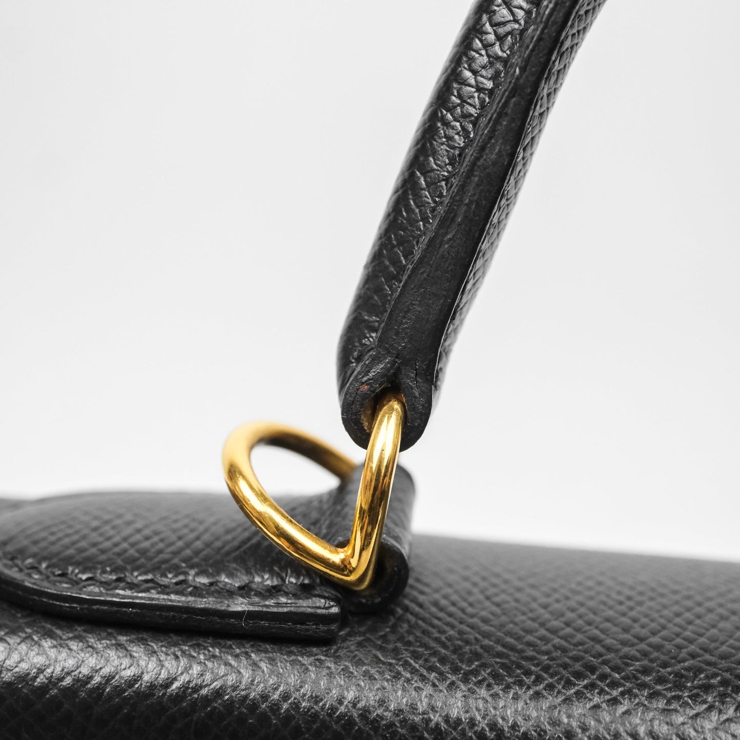 Hermès Kelly 28 Sellier Black Noir 89 Epsom Gold Hardware