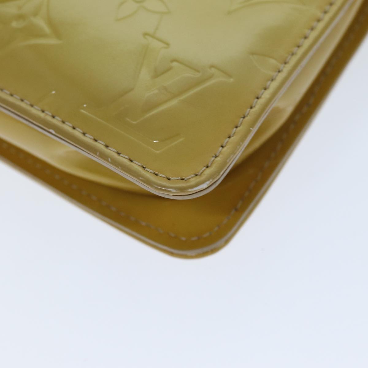 LOUIS VUITTON Monogram Vernis Lexington Accessory Pouch Beige M91010 76315