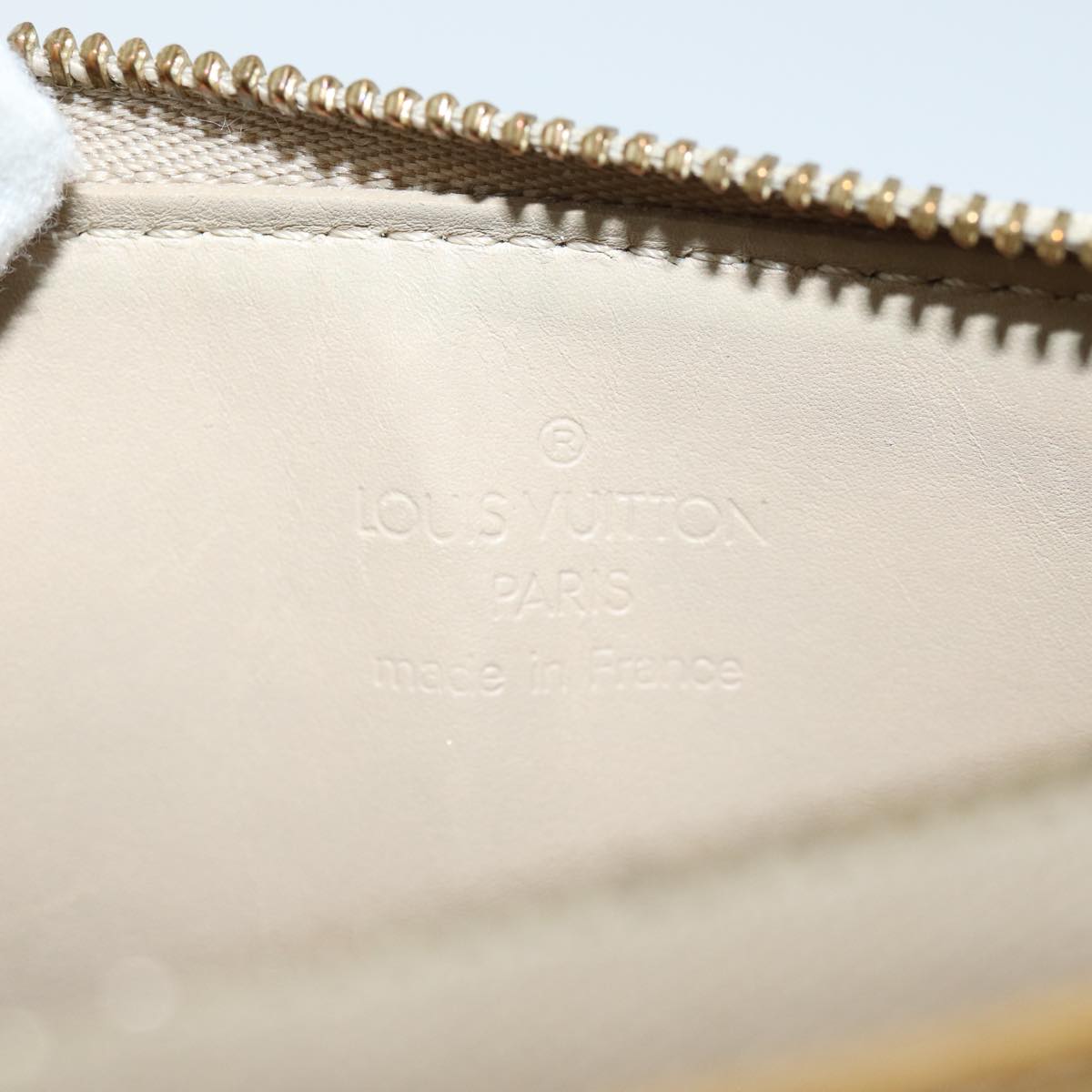 LOUIS VUITTON Monogram Vernis Lexington Accessory Pouch Beige M91010 76315