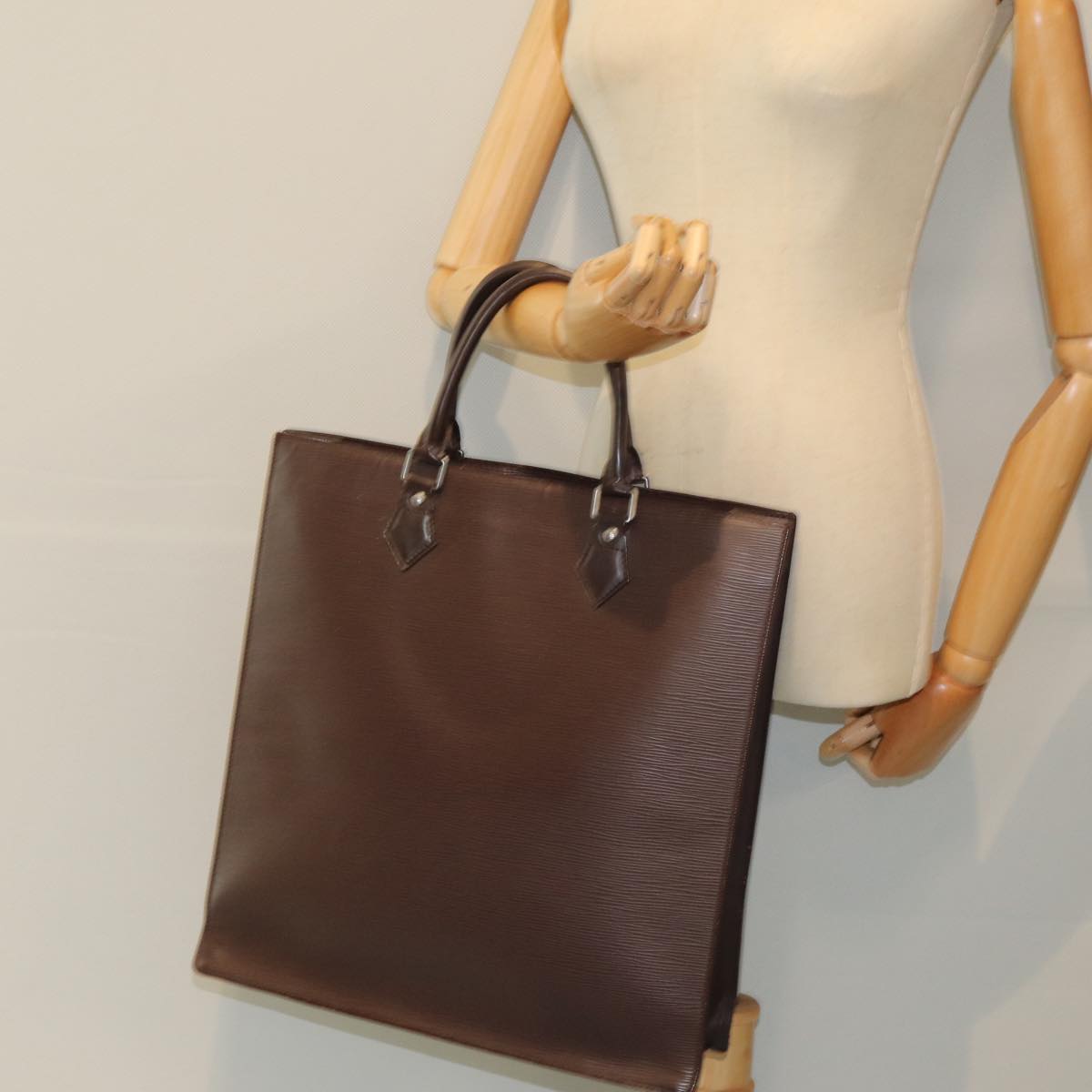 LOUIS VUITTON Epi Sac Plat Hand Bag Mocha Brown M5908D LV 76346