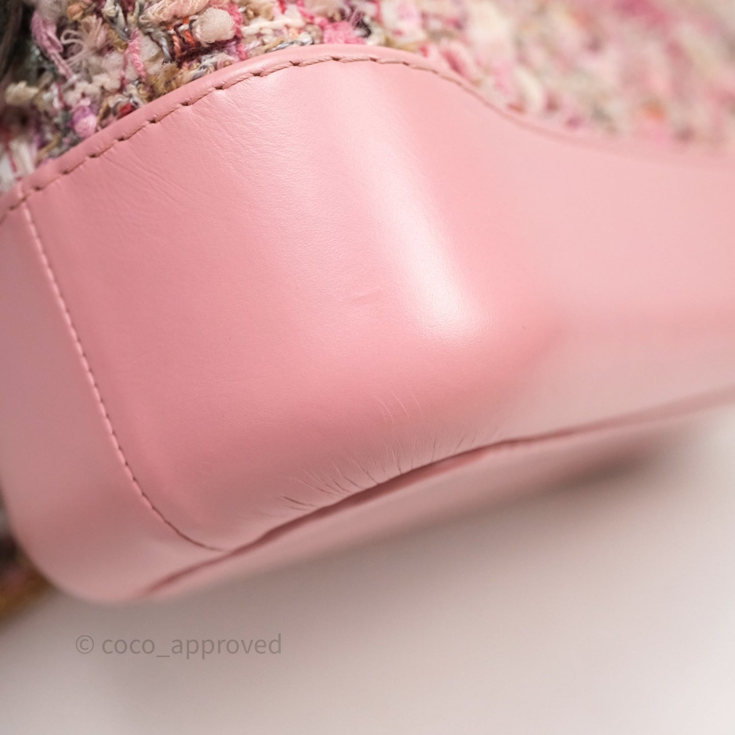 Chanel Small Gabrielle Hobo Quilted Pink Tweed Aged Calfskin